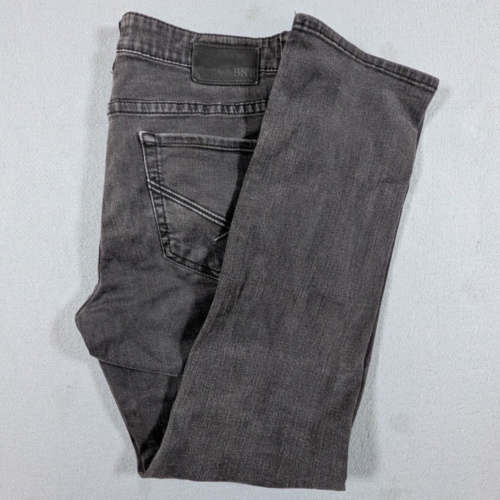 BKE Mason Jeans Mens 36x32 Faded Black Slim Fit Stretch Denim